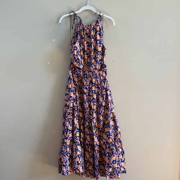 JCrew M maxi dress with side cut-outs and tie spaghetti straps! - Picture 4 of 7